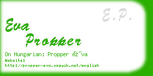 eva propper business card
